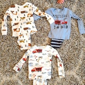 3 pk Boys Construction Pajamas